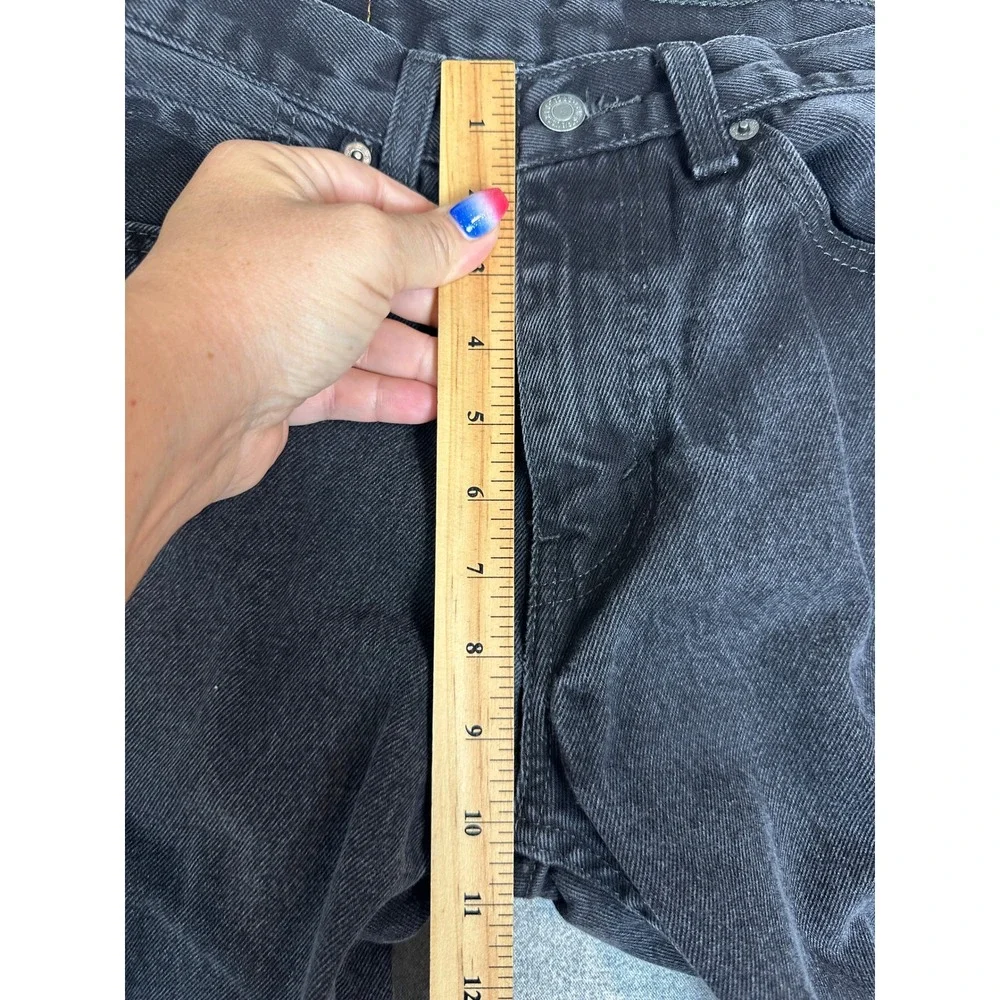 Levis 505 Jeans Mens 31x32 Black Straight Leg Denim